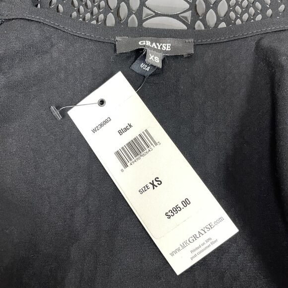 Grayse St. John Women's Bolero Top Size XS Black $395 NWT - Picture 9 of 10